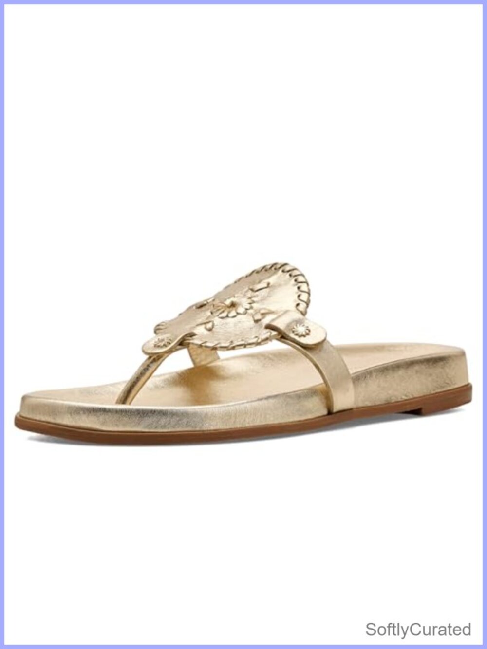 Jack Rogers Collins Casual Sandal Leather Flip Flop Open Toe Slip On